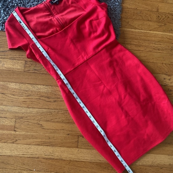 LULUS Frederica Red Square Neck Bodycon Dress Size Small - Picture 13 of 15